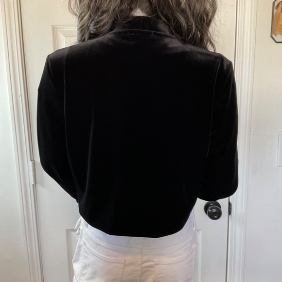 Forever 21 Velvet Neck Tie Cardigan Shrug - Picture 7 of 10